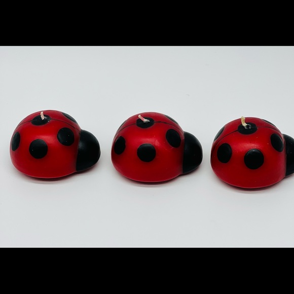 Ladybug floating candles never burned set of 3 - Picture 4 of 8